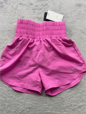 Nike Dri Fit Womens Training Shorts‎ Pink Sz XS Loose Fit high waisted